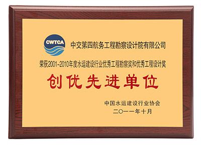 中國水運建設行業協會創優先進單位