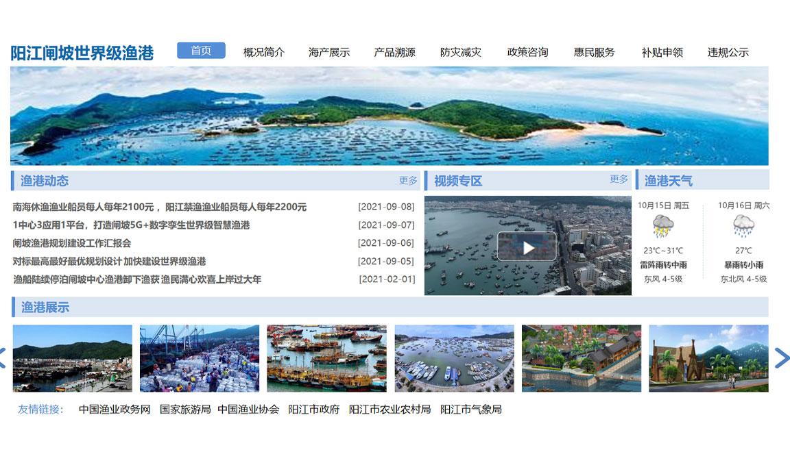 陽江閘坡世界級漁港建設項目智慧漁港工程